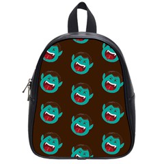 Frankenstein Halloween Seamless Repeat Pattern  School Bag (small) by KentuckyClothing