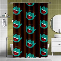 Frankenstein Halloween Seamless Repeat Pattern  Shower Curtain 48  X 72  (small)  by KentuckyClothing