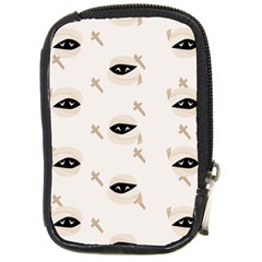 Halloween Mummies Seamless Repeat Pattern Compact Camera Leather Case by KentuckyClothing