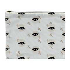 Halloween Mummies Seamless Repeat Pattern Cosmetic Bag (xl) by KentuckyClothing