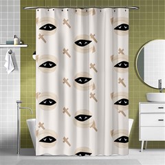 Halloween Mummies Seamless Repeat Pattern Shower Curtain 48  X 72  (small)  by KentuckyClothing