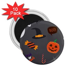 Halloween Themed Seamless Repeat Pattern 2 25  Magnets (10 Pack)  by KentuckyClothing