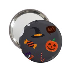 Halloween Themed Seamless Repeat Pattern 2 25  Handbag Mirrors by KentuckyClothing