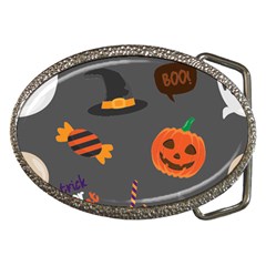 Halloween Themed Seamless Repeat Pattern Belt Buckles by KentuckyClothing