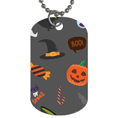 Halloween Themed Seamless Repeat Pattern Dog Tag (one Side) by KentuckyClothing