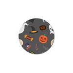 Halloween Themed Seamless Repeat Pattern Golf Ball Marker Front