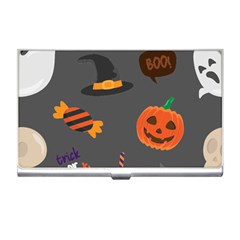 Halloween Themed Seamless Repeat Pattern Business Card Holder by KentuckyClothing