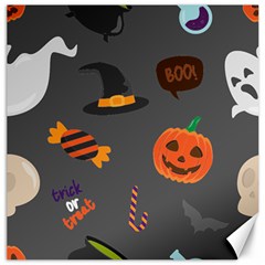 Halloween Themed Seamless Repeat Pattern Canvas 12  X 12  by KentuckyClothing