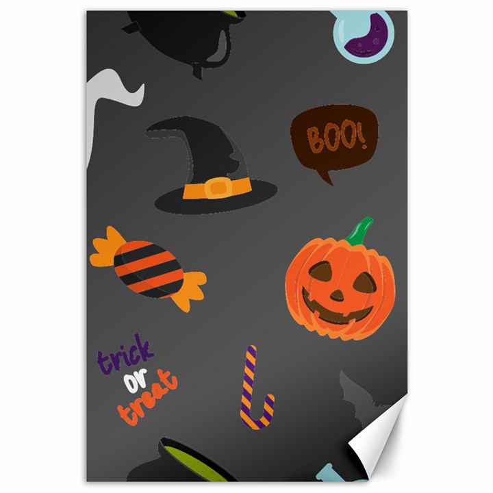 Halloween Themed Seamless Repeat Pattern Canvas 12  x 18 