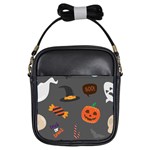 Halloween Themed Seamless Repeat Pattern Girls Sling Bag Front