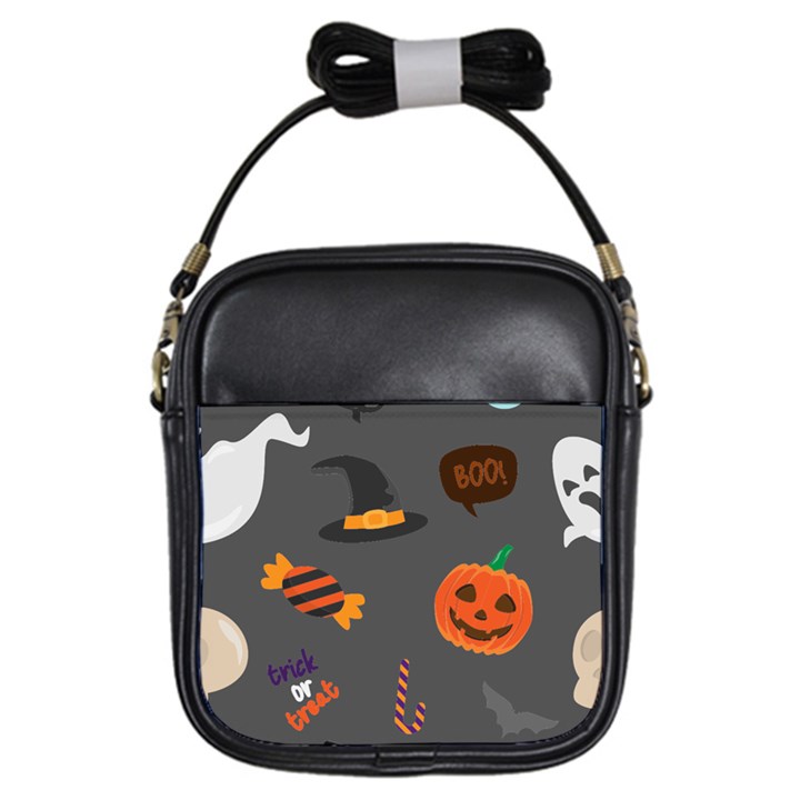 Halloween Themed Seamless Repeat Pattern Girls Sling Bag