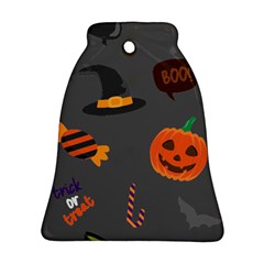 Halloween Themed Seamless Repeat Pattern Ornament (bell) by KentuckyClothing