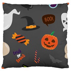 Halloween Themed Seamless Repeat Pattern Large Cushion Case (two Sides) by KentuckyClothing