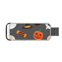 Halloween Themed Seamless Repeat Pattern Portable Usb Flash (one Side) by KentuckyClothing