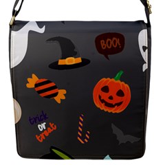 Halloween Themed Seamless Repeat Pattern Flap Closure Messenger Bag (s) by KentuckyClothing