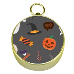 Halloween Themed Seamless Repeat Pattern Gold Compasses by KentuckyClothing