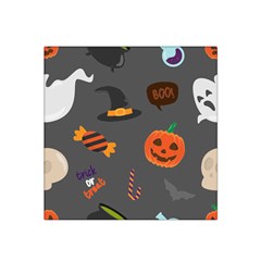 Halloween Themed Seamless Repeat Pattern Satin Bandana Scarf by KentuckyClothing