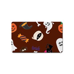 Halloween Seamless Repeat Pattern Magnet (name Card) by KentuckyClothing