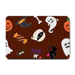 Halloween Seamless Repeat Pattern Small Doormat  by KentuckyClothing