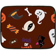 Halloween Seamless Repeat Pattern Double Sided Fleece Blanket (mini)  by KentuckyClothing