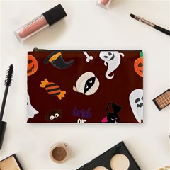 Halloween Seamless Repeat Pattern Cosmetic Bag (medium) by KentuckyClothing