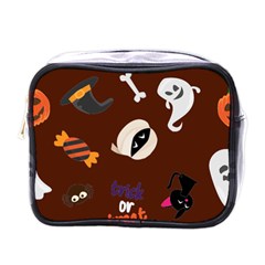 Halloween Seamless Repeat Pattern Mini Toiletries Bag (one Side) by KentuckyClothing