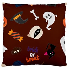 Halloween Seamless Repeat Pattern Large Cushion Case (two Sides) by KentuckyClothing