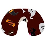 Halloween Seamless Repeat Pattern Travel Neck Pillow Front