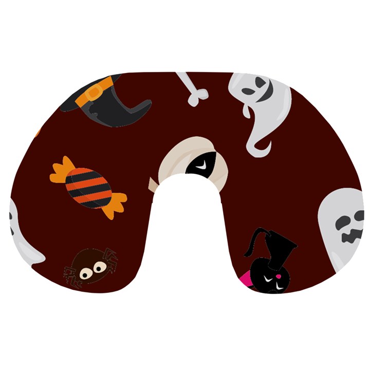 Halloween Seamless Repeat Pattern Travel Neck Pillow