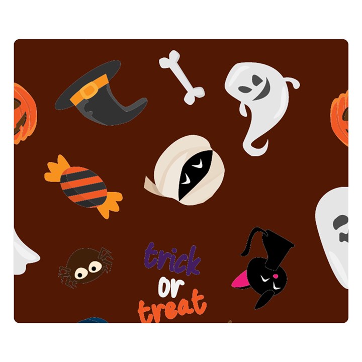 Halloween Seamless Repeat Pattern Double Sided Flano Blanket (Small) 