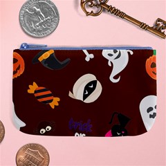 Halloween Seamless Repeat Pattern Large Coin Purse by KentuckyClothing