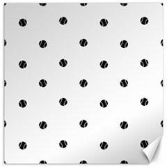 Black And White Baseball Print Pattern Canvas 20  X 20 