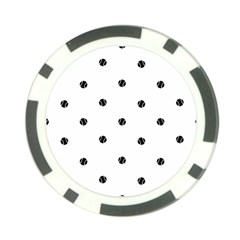 Black And White Baseball Print Pattern Poker Chip Card Guard by dflcprintsclothing