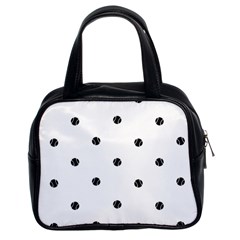 Black And White Baseball Print Pattern Classic Handbag (two Sides) by dflcprintsclothing