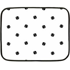 Black And White Baseball Print Pattern Fleece Blanket (mini)