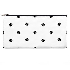 Black And White Baseball Print Pattern Pencil Case