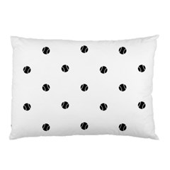 Black And White Baseball Print Pattern Pillow Case (two Sides) by dflcprintsclothing