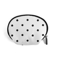 Black And White Baseball Print Pattern Accessory Pouch (small)