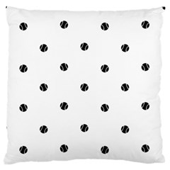 Black And White Baseball Print Pattern Large Flano Cushion Case (two Sides) by dflcprintsclothing