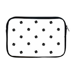 Black And White Baseball Print Pattern Apple Macbook Pro 17  Zipper Case