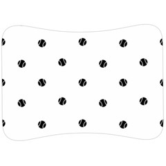 Black And White Baseball Print Pattern Velour Seat Head Rest Cushion