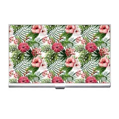 Monstera Flowers Pattern Business Card Holder by goljakoff