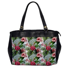 Monstera Flowers Pattern Oversize Office Handbag by goljakoff