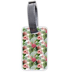 Monstera Flowers Pattern Luggage Tag (one Side) by goljakoff