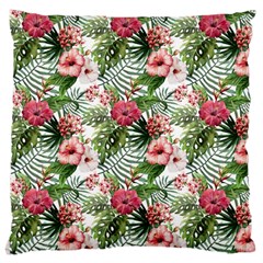 Monstera Flowers Pattern Large Cushion Case (one Side) by goljakoff