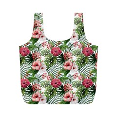 Monstera Flowers Pattern Full Print Recycle Bag (m) by goljakoff