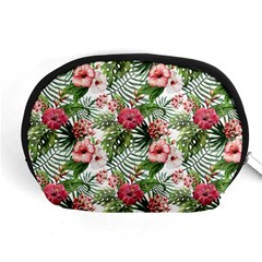 Monstera Flowers Pattern Accessory Pouch (medium) by goljakoff