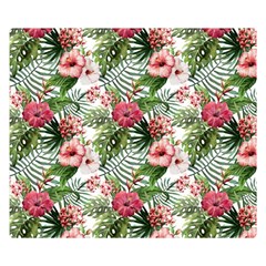 Monstera Flowers Pattern Double Sided Flano Blanket (small)  by goljakoff