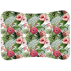 Monstera Flowers Pattern Velour Seat Head Rest Cushion by goljakoff