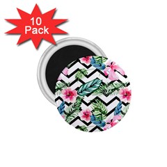 Zigzag Flowers 1 75  Magnets (10 Pack)  by goljakoff